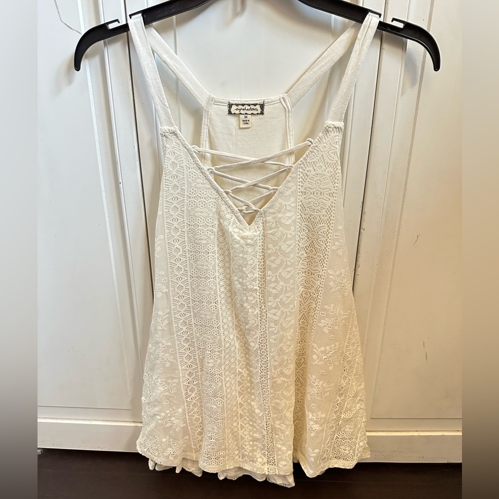 Womens lace flowy top